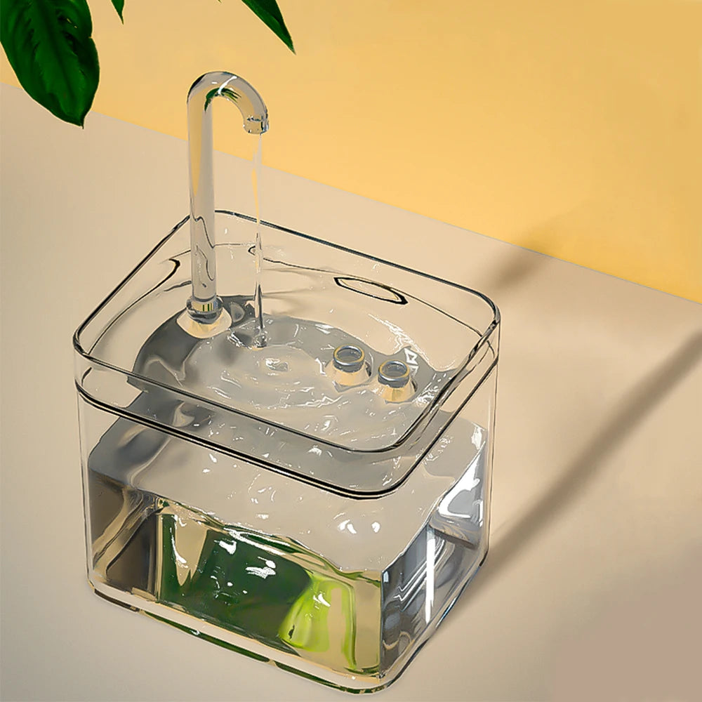 Transparent Water Fountain Automatic recirculation with Filter - Electric USB